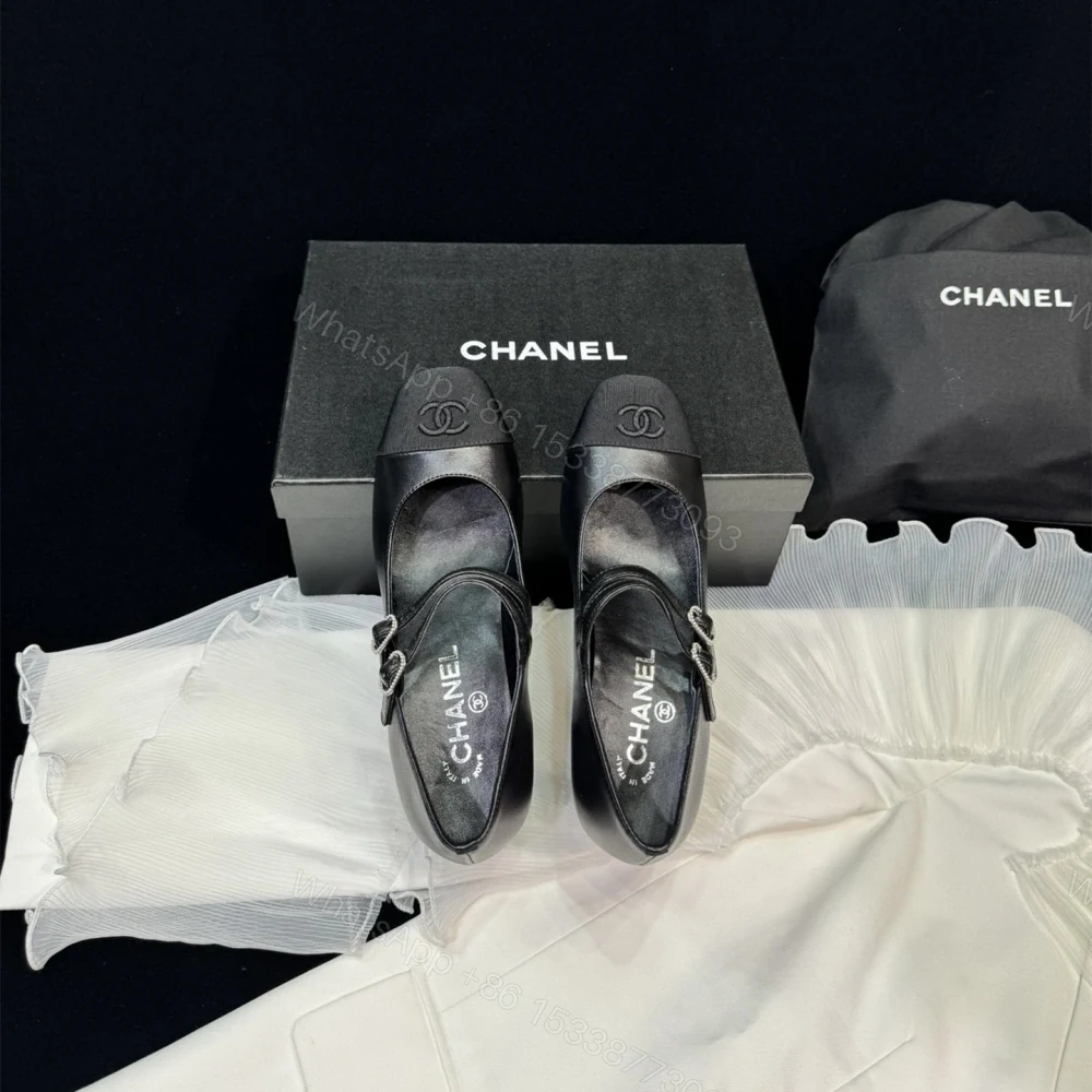 View 4 of 高仿Chanel*24S系列G45696C小羊皮瑪麗珍鞋黑色6CM免檢版