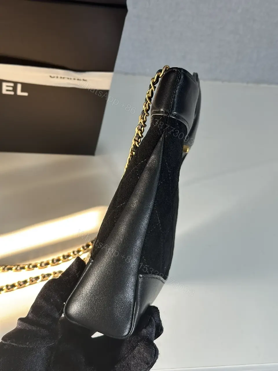 View 4 of Velvet Quilt Handbag: Luxury, Everyday Chic Accessory
