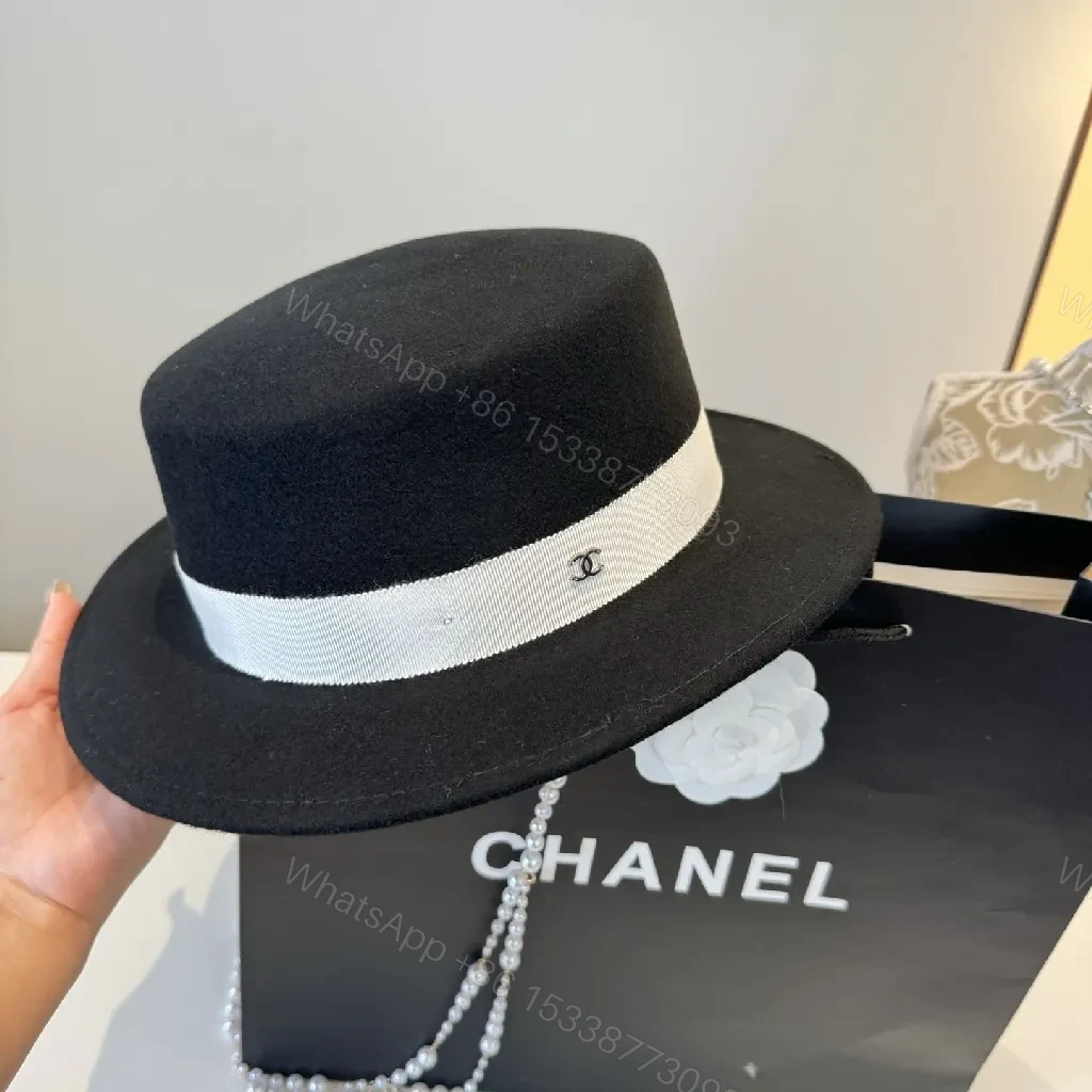 View 6 of Black Fedora + Crystal Necklace Set: Satin Band, Luxe Sparkle