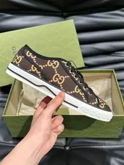 View 7 of GUCCI TENNIS 1977 SHOES SNEAKERS IN EBONY/BEIGE – GC279