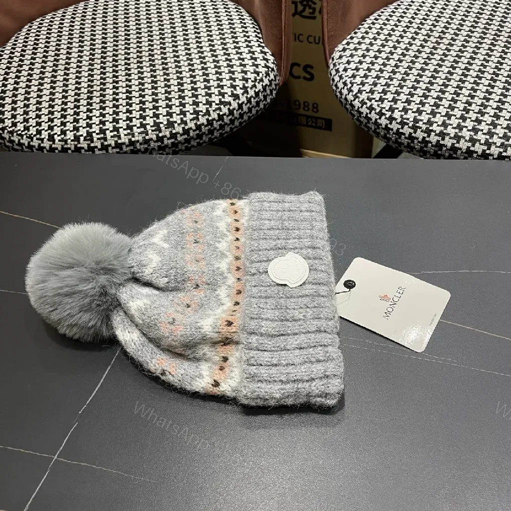View 10 of Cozy Knit Beanie – Subtle Pattern, Warmth, Pom Pom | Knit Hat