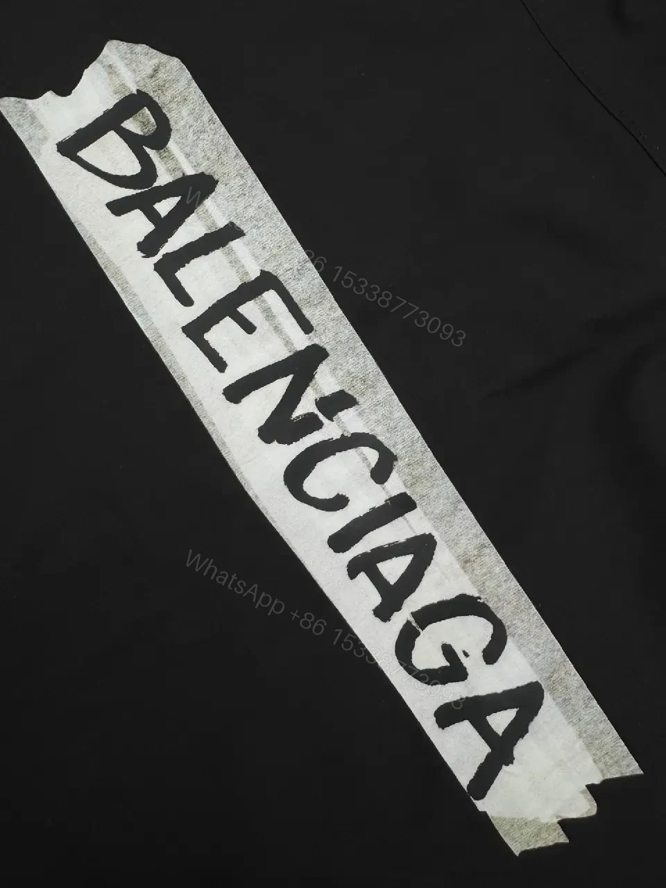 View 7 of Black Button-Down Shirt: Balenciaga-Inspired Patch, Modern Minimalist