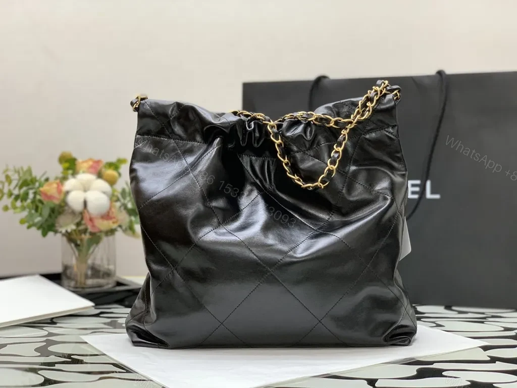 View 6 of Chanel-Inspired Quilted Leather Tote - Luxury Everyday Carry