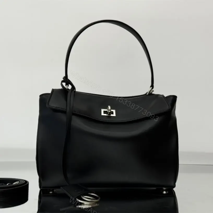 高仿Balenciaga*Rodeo系列6U1000小牛皮手袋黑銀小號號免檢版 — view 1