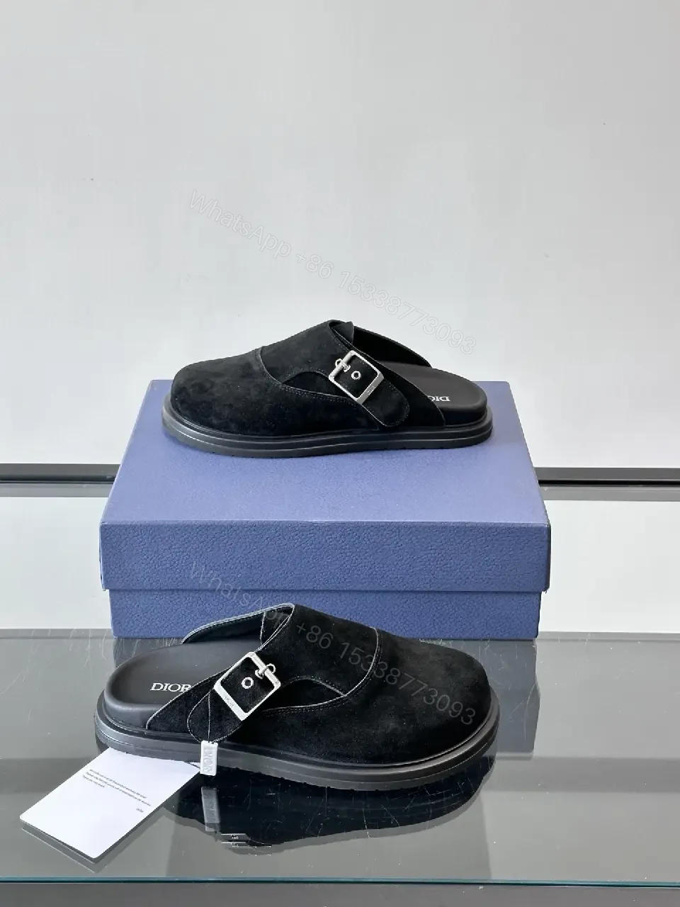 View 3 of Avant-Guard Slip-On Driver Mules: Subtle Texture, Quiet Power