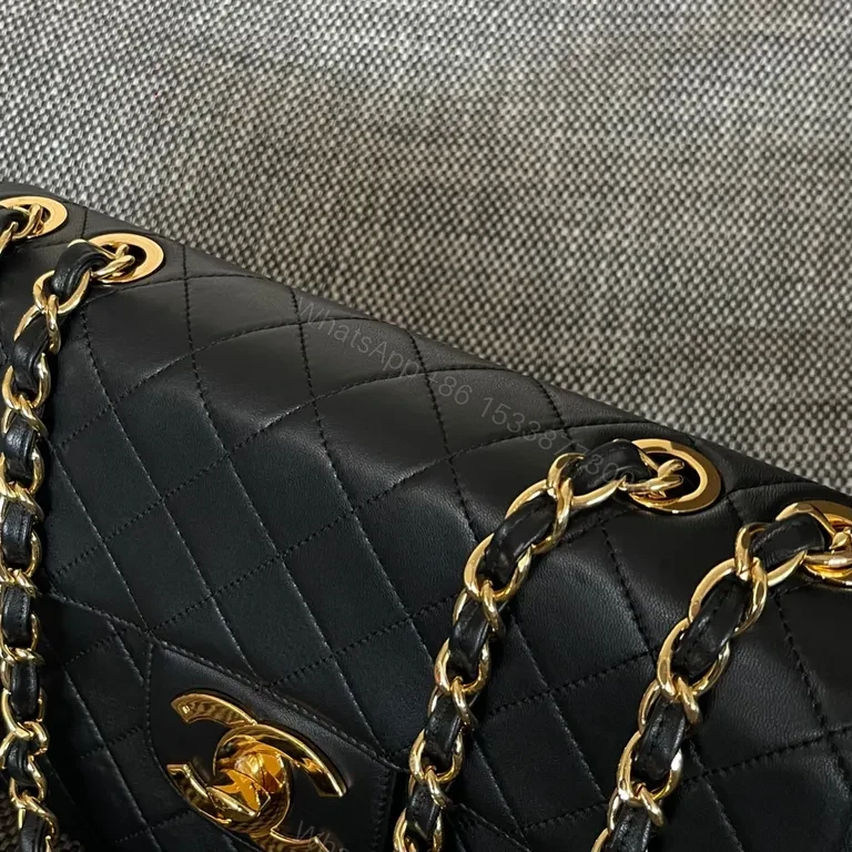 View 5 of Chic Quilted Crossbody Bag with Gold Chain Straps