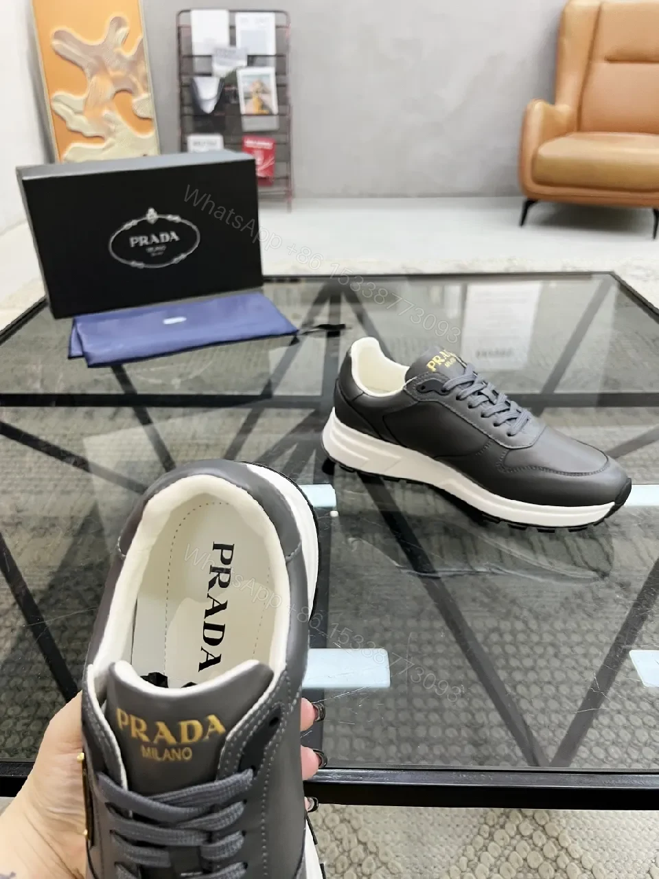 View 8 of Bold Leather High-Top Sneakers, Luxe Comfort, Everyday Style