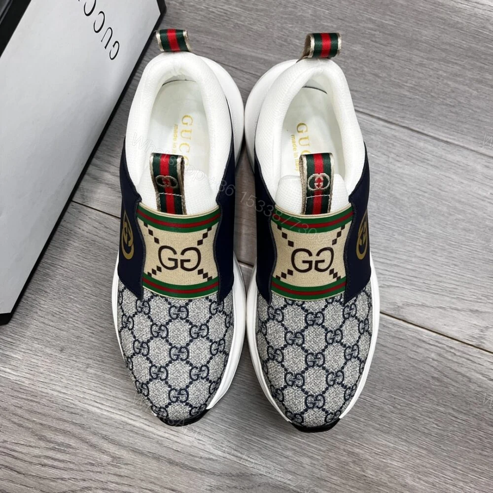 View 5 of Gucci Sneaker GG Canvas Blue White