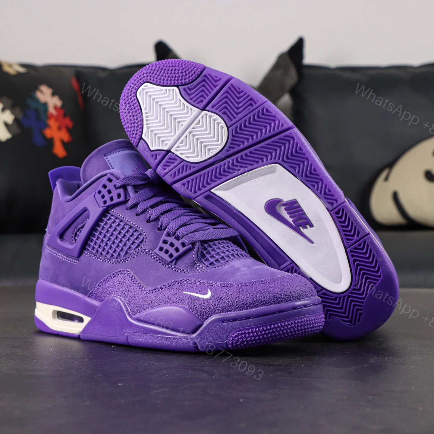 View 3 of Jordan 4 Retro Nigel Sylvester Brick by Brick Purple