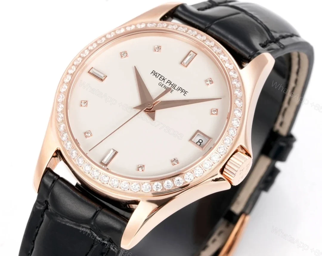 View 5 of Patek Philippe Calatrava 5127 Classic Thin Dress Watch 37mm Leather Strap Edition PP-5127-GR-CLASSIC-37