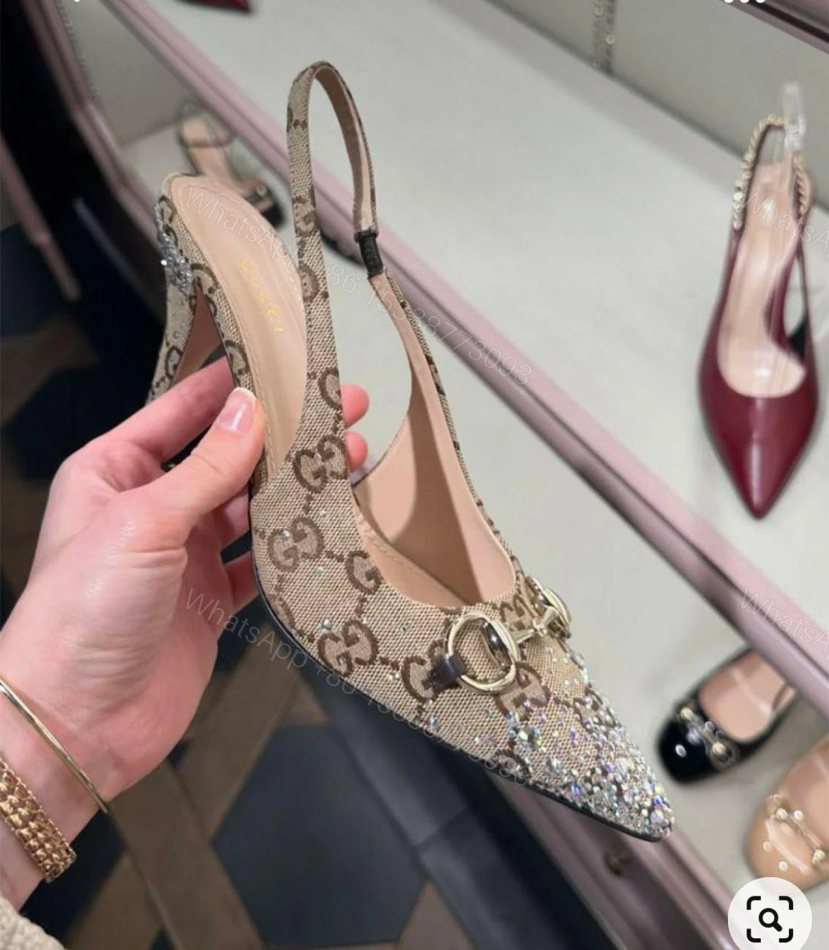 View 4 of FIRST COPY Gucci Sparkle Heels