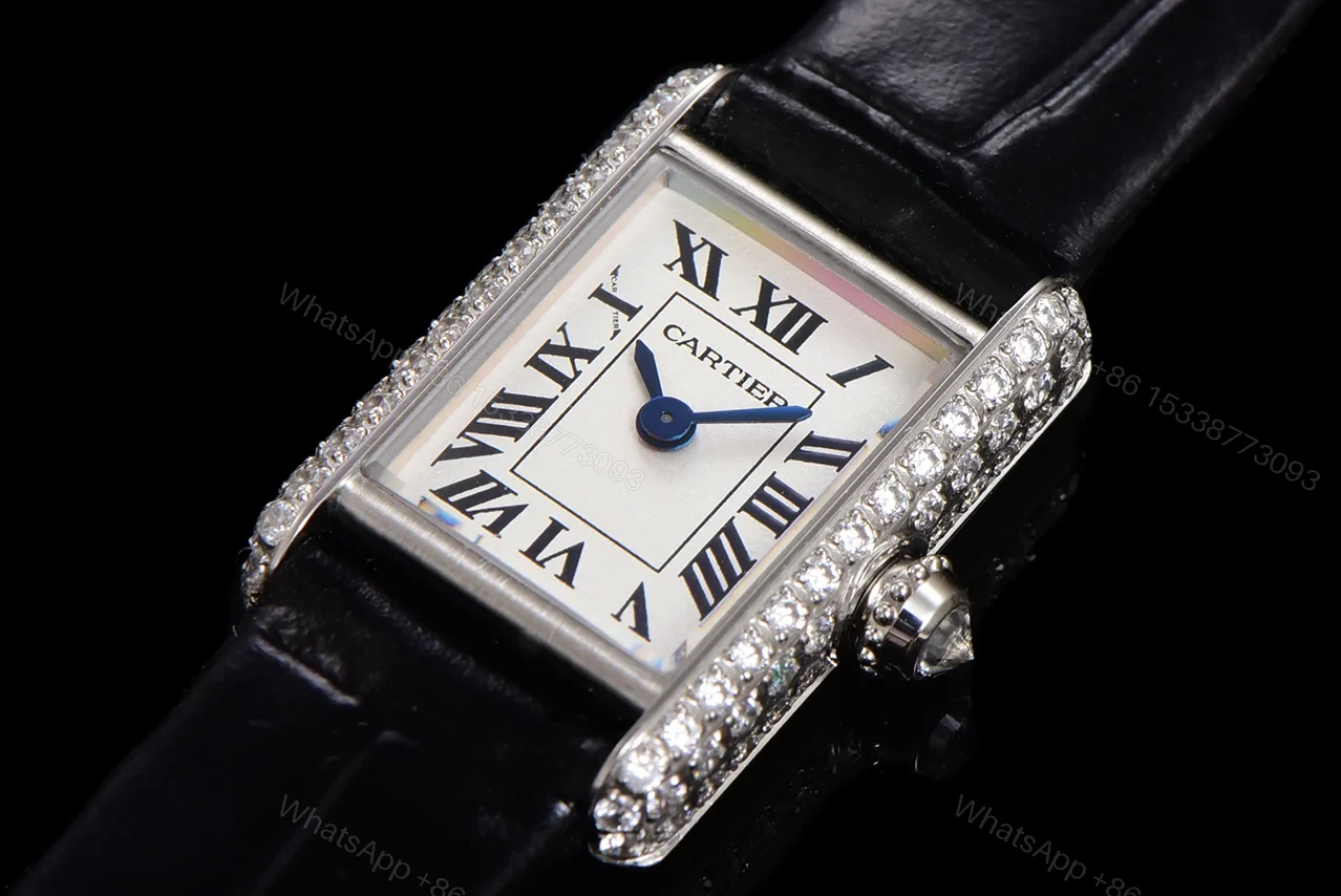 View 3 of Cartier Tank Must Small Quartz Stainless Steel Diamond Silver W4TA0016