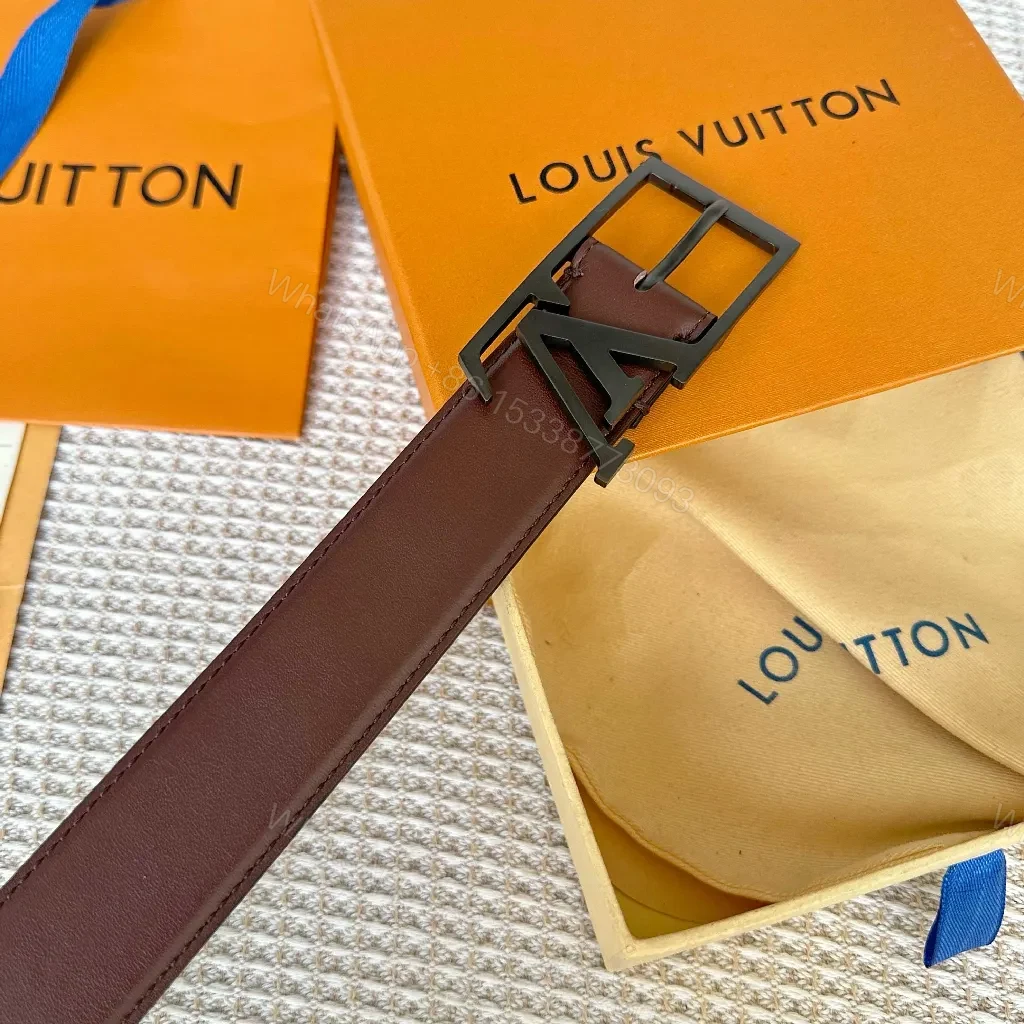 View 7 of Rich Leather Belt with Luxe Signature Buckle
