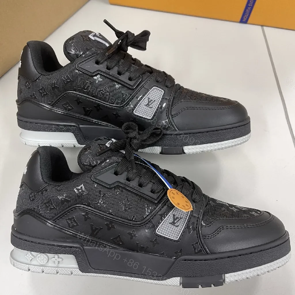 View 8 of Patterned Black Sneakers with Subtle Designer-Inspired Details