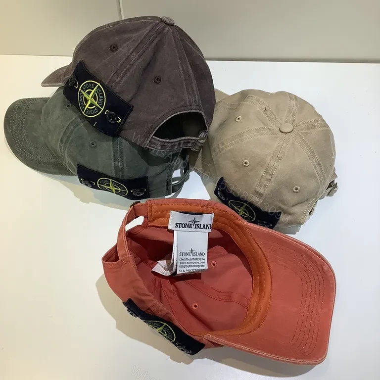 View 4 of Casual Chroma Coral Cap with Stone Island Patch Cap