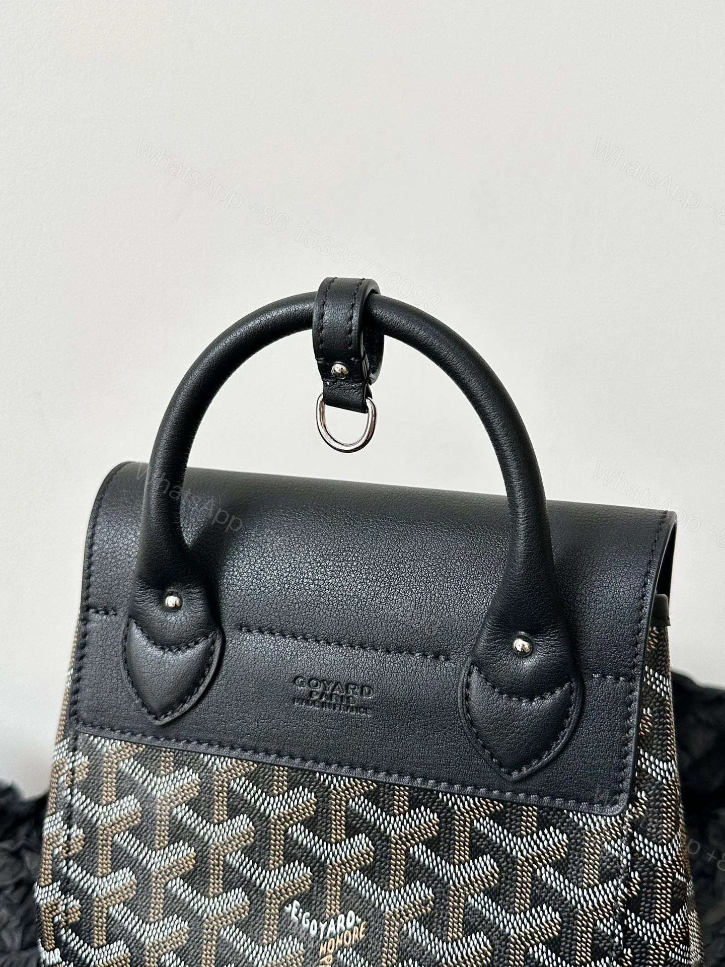 View 6 of Goyard Mini Backpack Black Super Quality Monogram Pattern Size 23x19cm