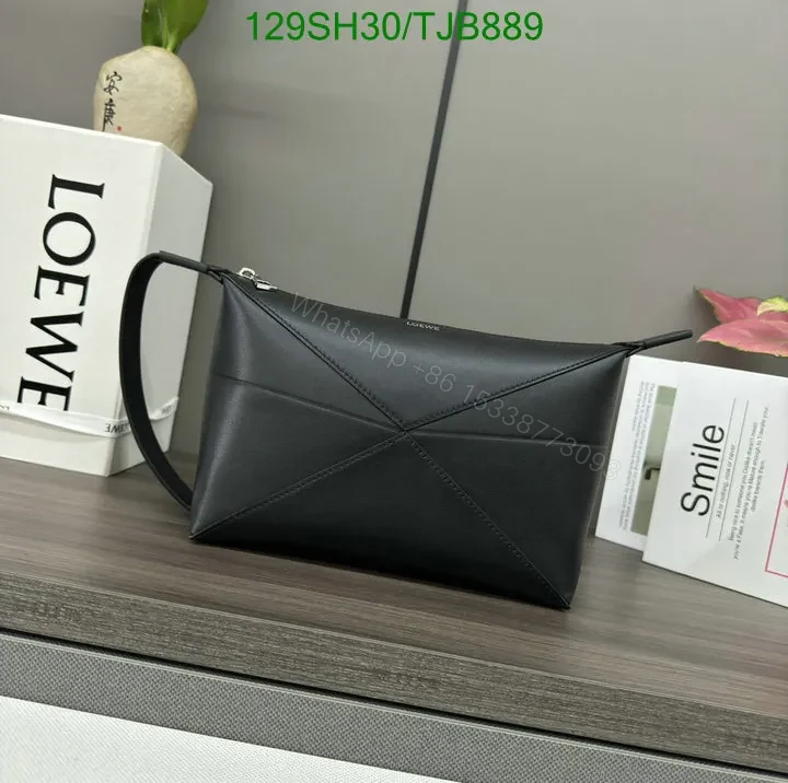 View 24 of Loewe Blue Wash Bag featuring Shiny Calfskin VD403