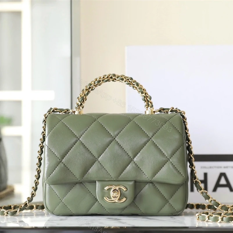 高仿Chanel*24B系列AS5032小羊皮單肩包古巴綠小號免檢版 — view 1
