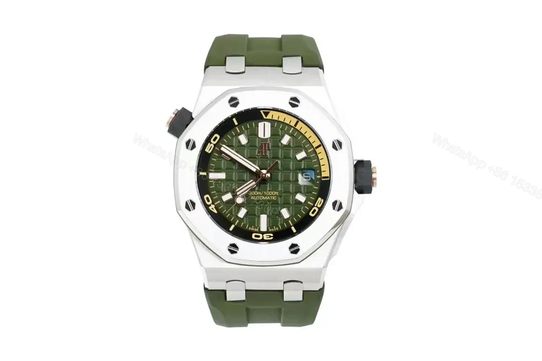 APS Factory Audemars Piguet Royal Oak Offshore Diver Watch – Green Dial, Stainless Steel Case, Rubber Strap, 42mm — view 1