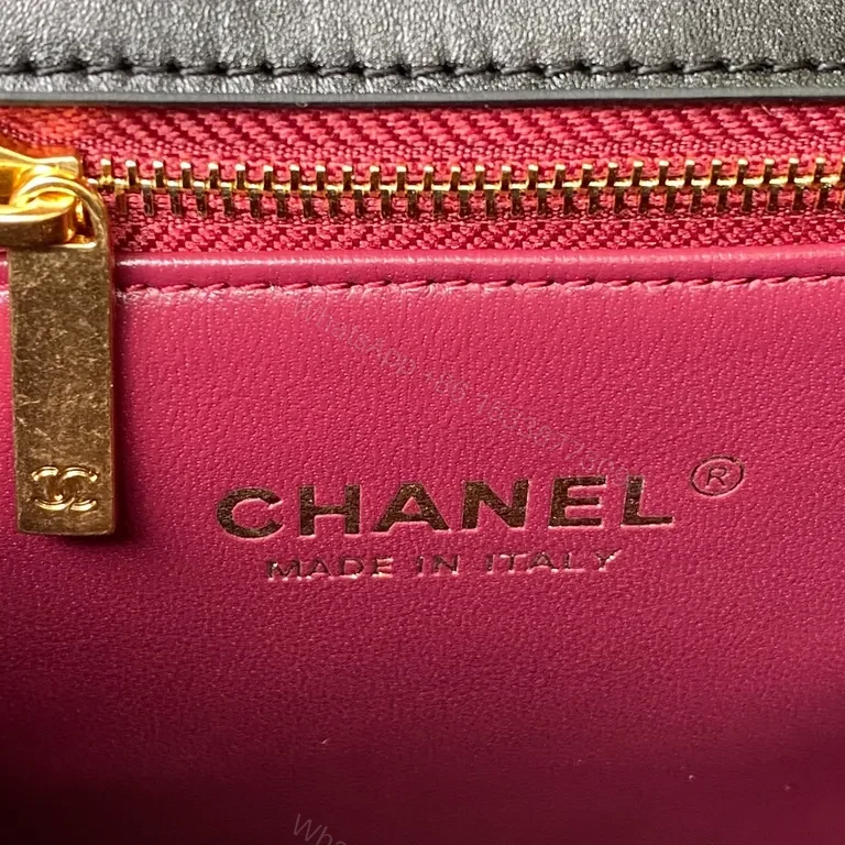 View 4 of Black Quilted Flap Bag with Gold Chain â€” Effortless Designer-Sophistication