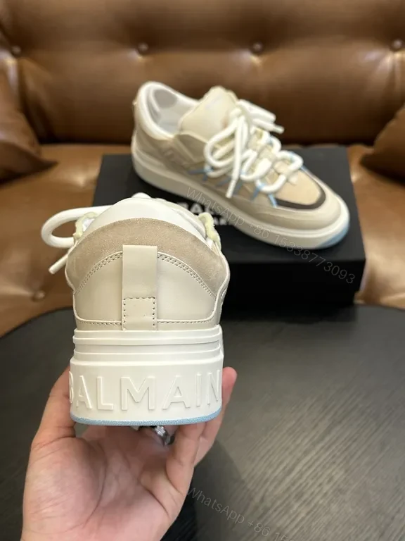 View 3 of Neutral Blend High-Top Sneakers: Luxe Texture & Comfort