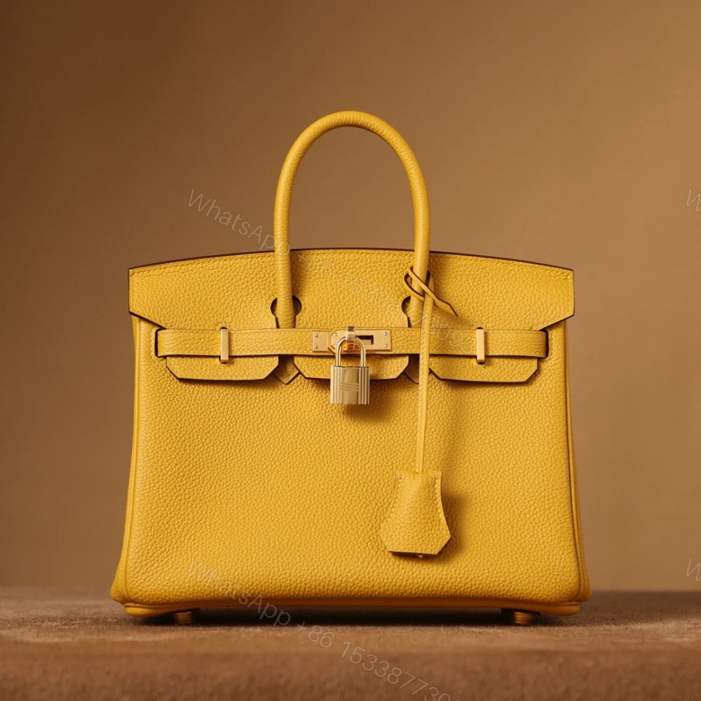 高仿Hermes*Birkin25Togo牛皮琥珀黃金扣/純手工 — view 1