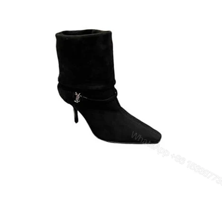 YSL NIKI booties in suede — view 1