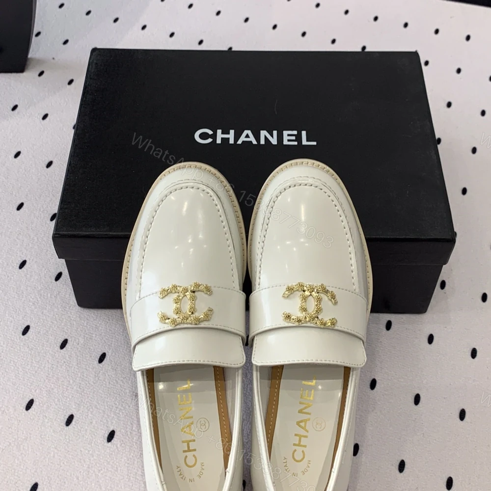 View 6 of 高仿Chanel*24S系列G45663A牛皮革樂福鞋白色3CM免檢版