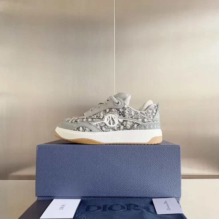 View 5 of Textured Luxury High-Tops: Dior-Inspired Chic Sneakers