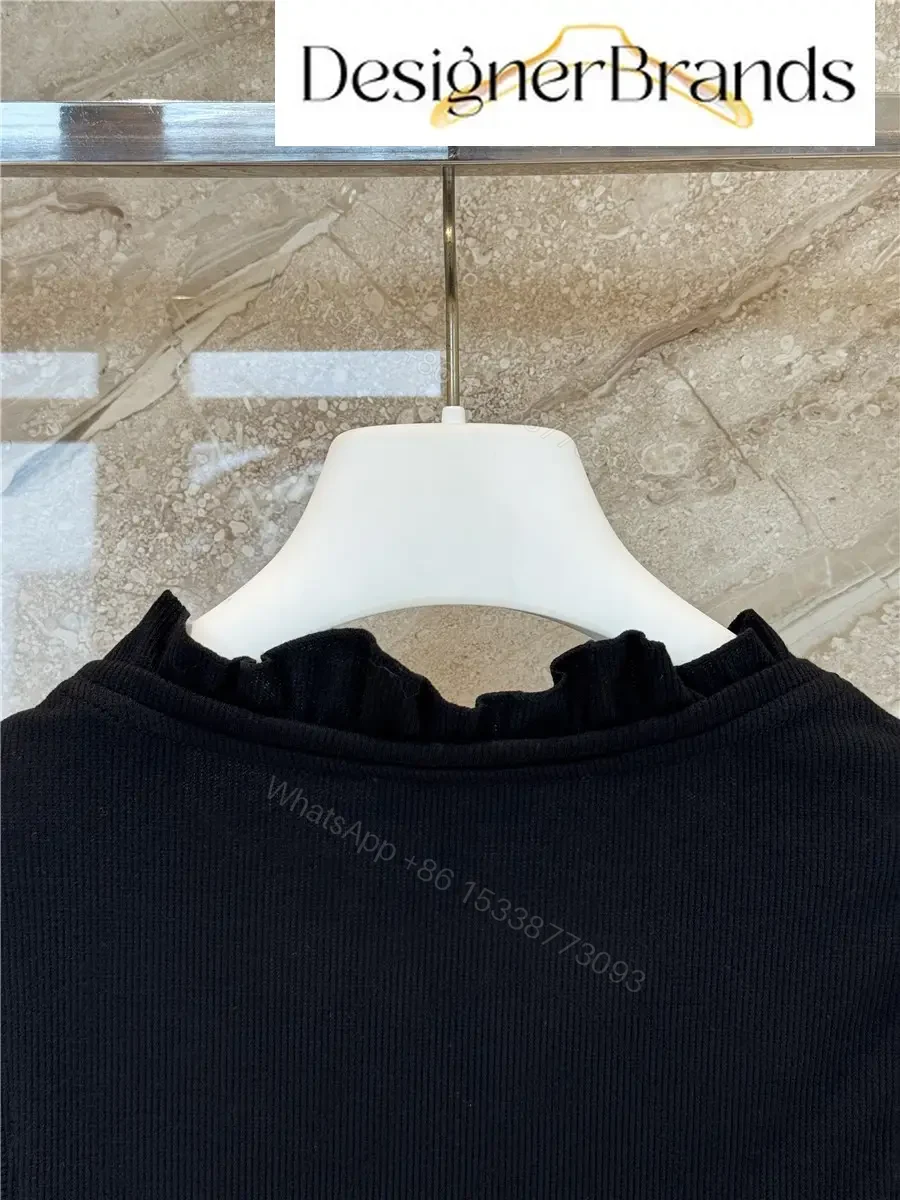 View 9 of Loewe Paula Ibiza Black Ruffled Vest