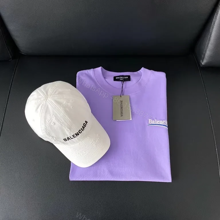 View 9 of Iconic White Balenciaga Logo Cap: Premium Cotton Twill Cap
