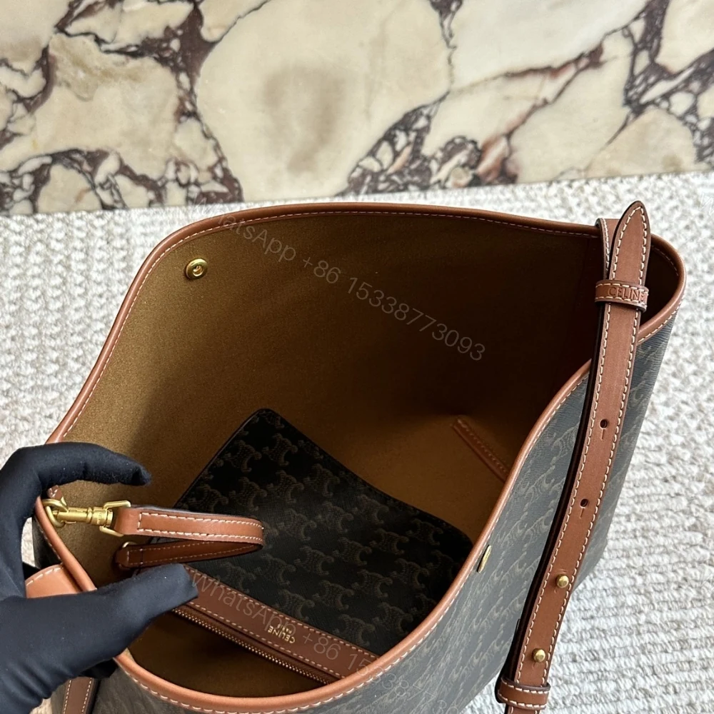 View 9 of Celine Soft Shopper Bag In Triomphe Canvas 33Cm