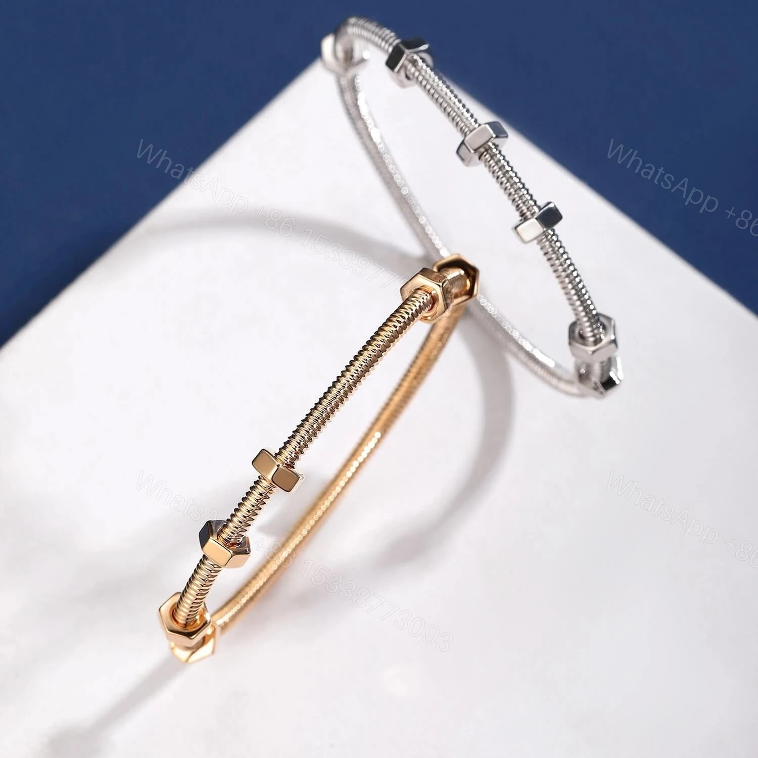 View 4 of Inspired Cartier Ecrou De Cartier Bracelet Rose Gold