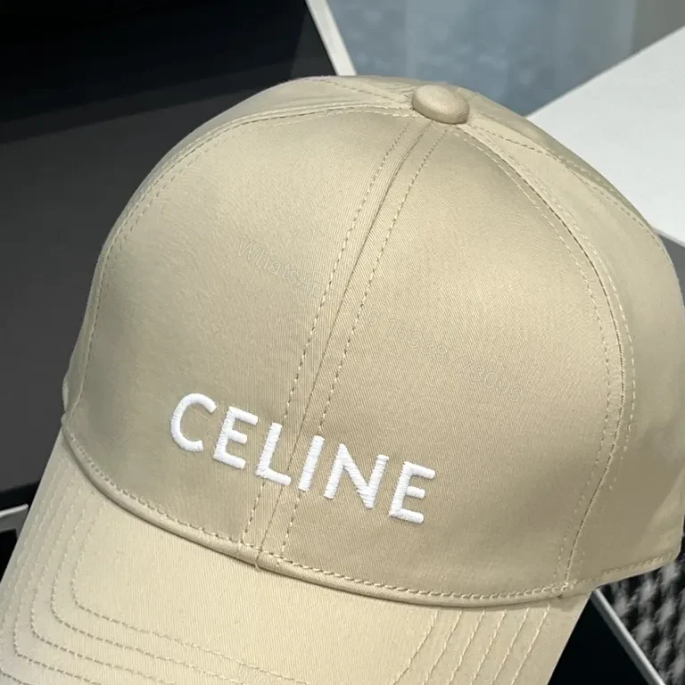 View 8 of Celine Beige Leather Cap: Subtle Branding, Everyday Luxe