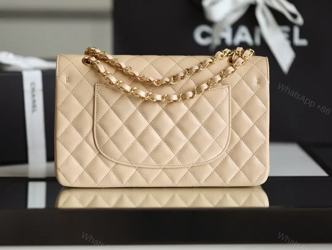 View 4 of Soft Satin Quilted Flap Bag: Timeless Everyday Luxe, Beige
