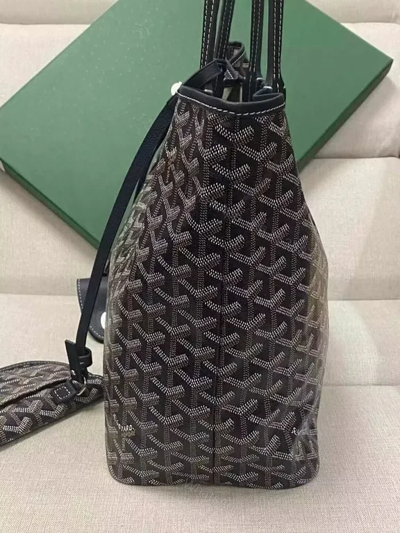 View 2 of Lux Goyard-Style Tote: Subtle Pattern, All-Day Utility