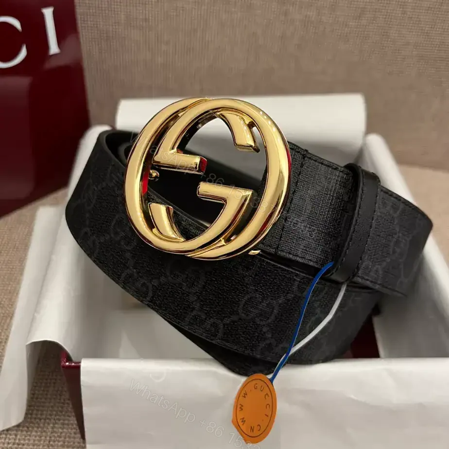 View 3 of GUCCI BELT WITH INTERLOCKING G BUCKLE 4CM – B109