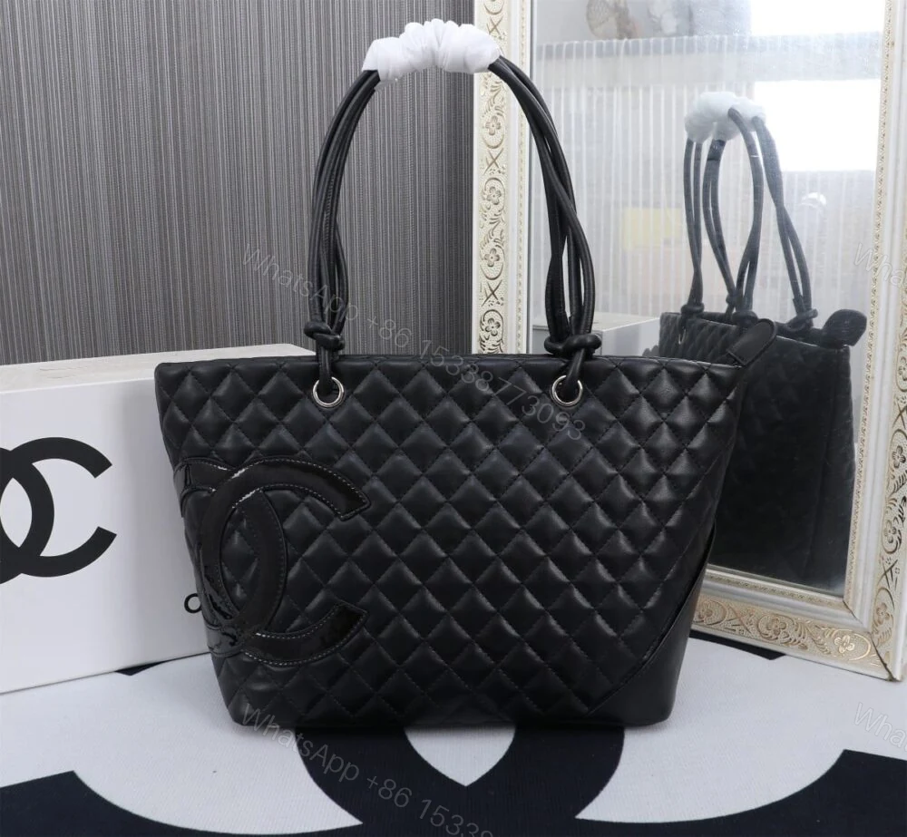 View 2 of Chanel Cambon Line Large Tote Bag In Black 41Cm A25169