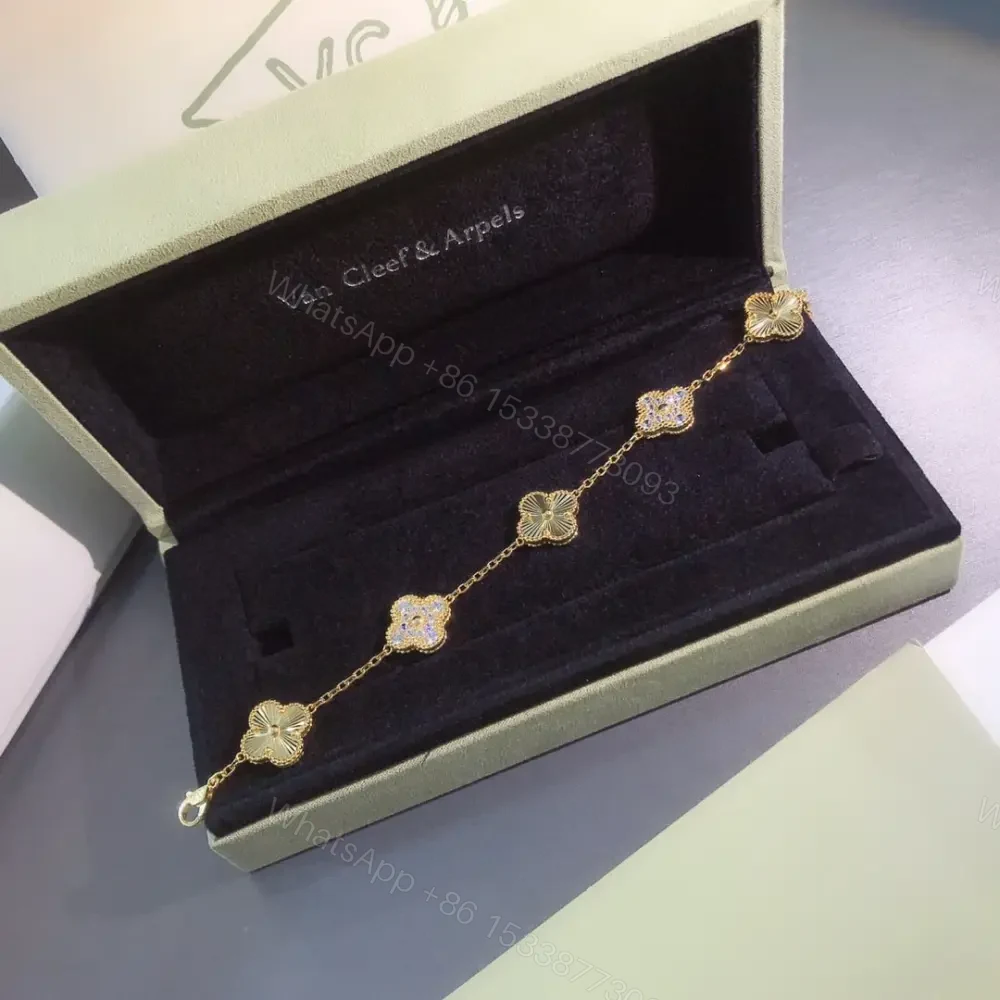 View 3 of 高仿首飾VanCleef&Arpels*RP4KN00五花四葉草金色手鏈