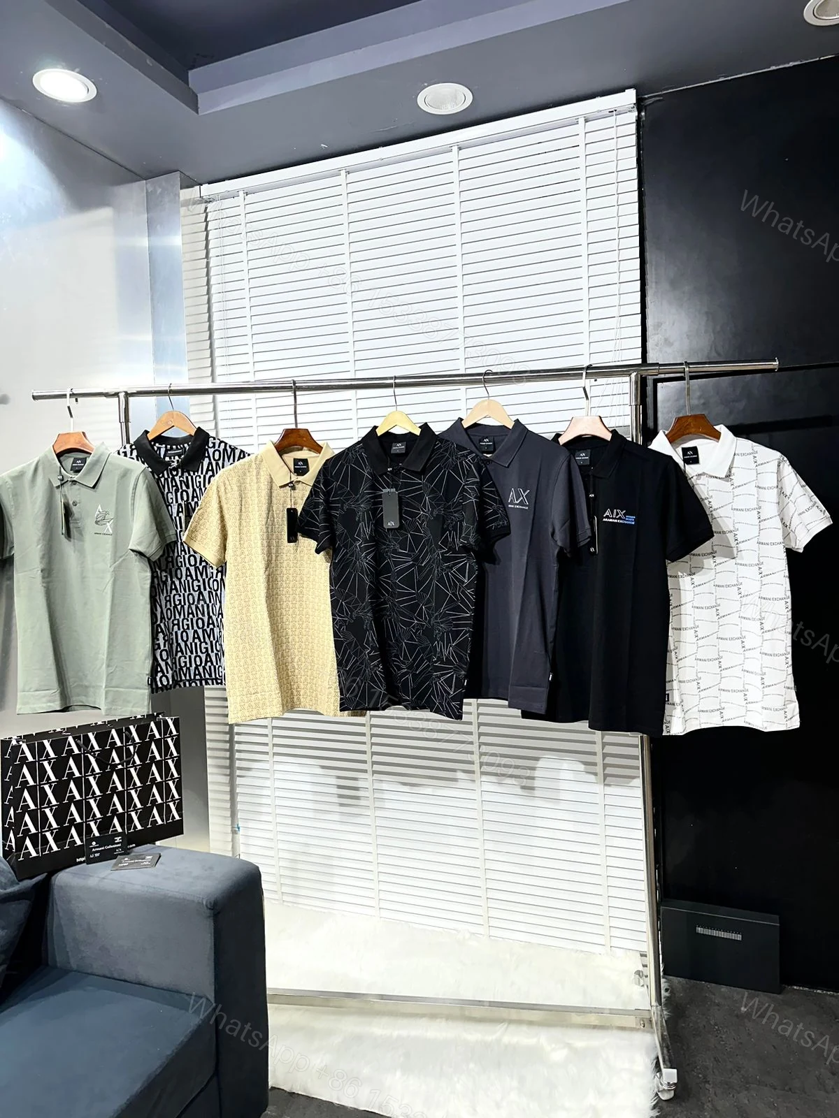 View 2 of First Copy ARMANI Very Premium Cotton Lycra Polo Collection