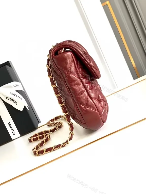 View 2 of Rich Quilted Mini Bag with Gold CC Hardware - Luxe Everyday Bag
