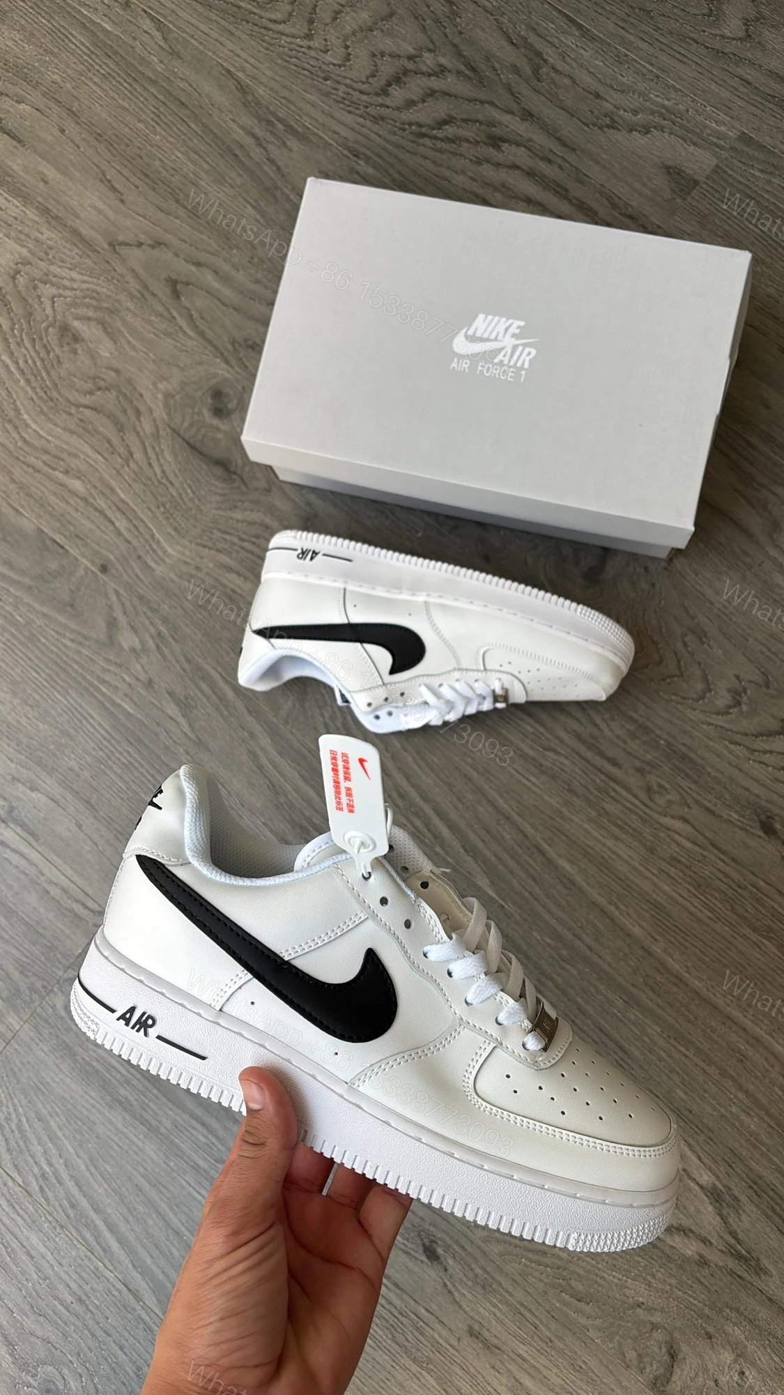 View 3 of First Copy Nike AirForce Originals White Black