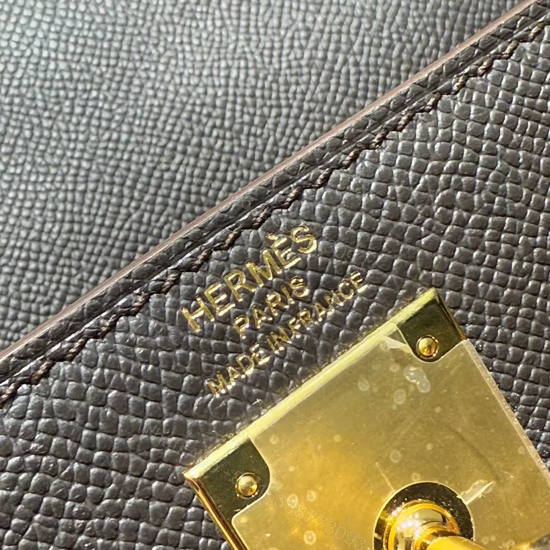 View 5 of HN 28CM IN EBENE EPSOM GOLD HARDWARE