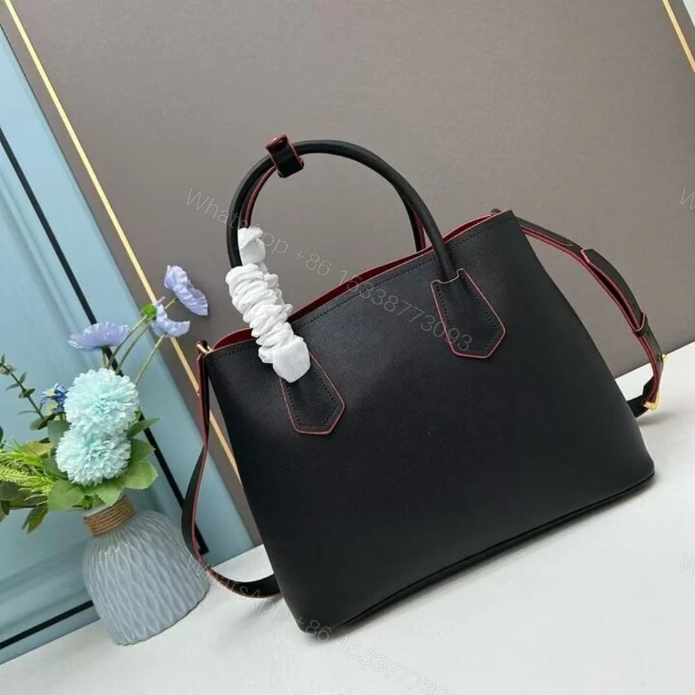 View 8 of Prada Saffiano Cuir Double Small Tote Bag Black 30Cm