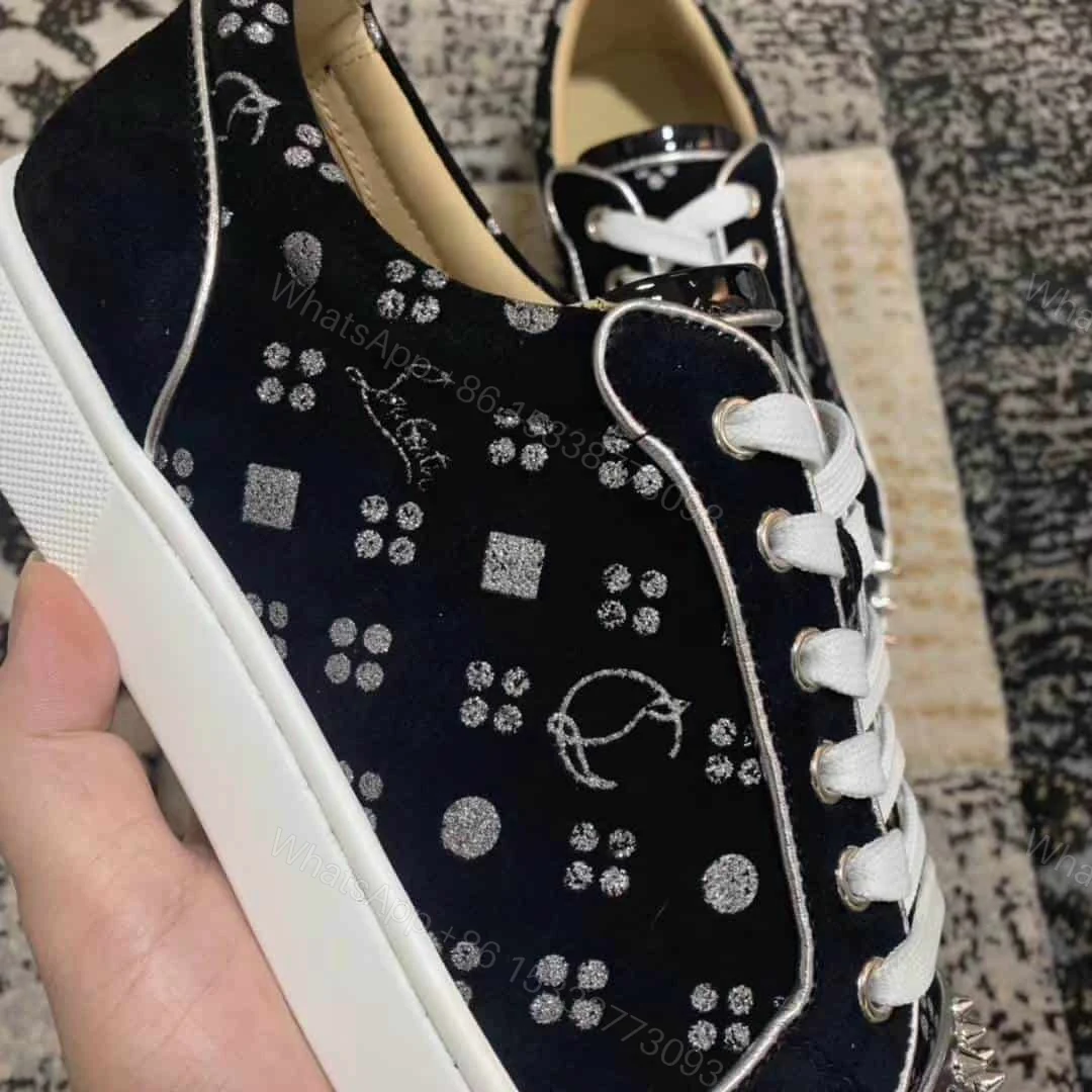 View 4 of CHRISTIAN LOUBOUTIN LOUIS JUNIOR SPIKES ORLATO MEN’S FLAT – CL67