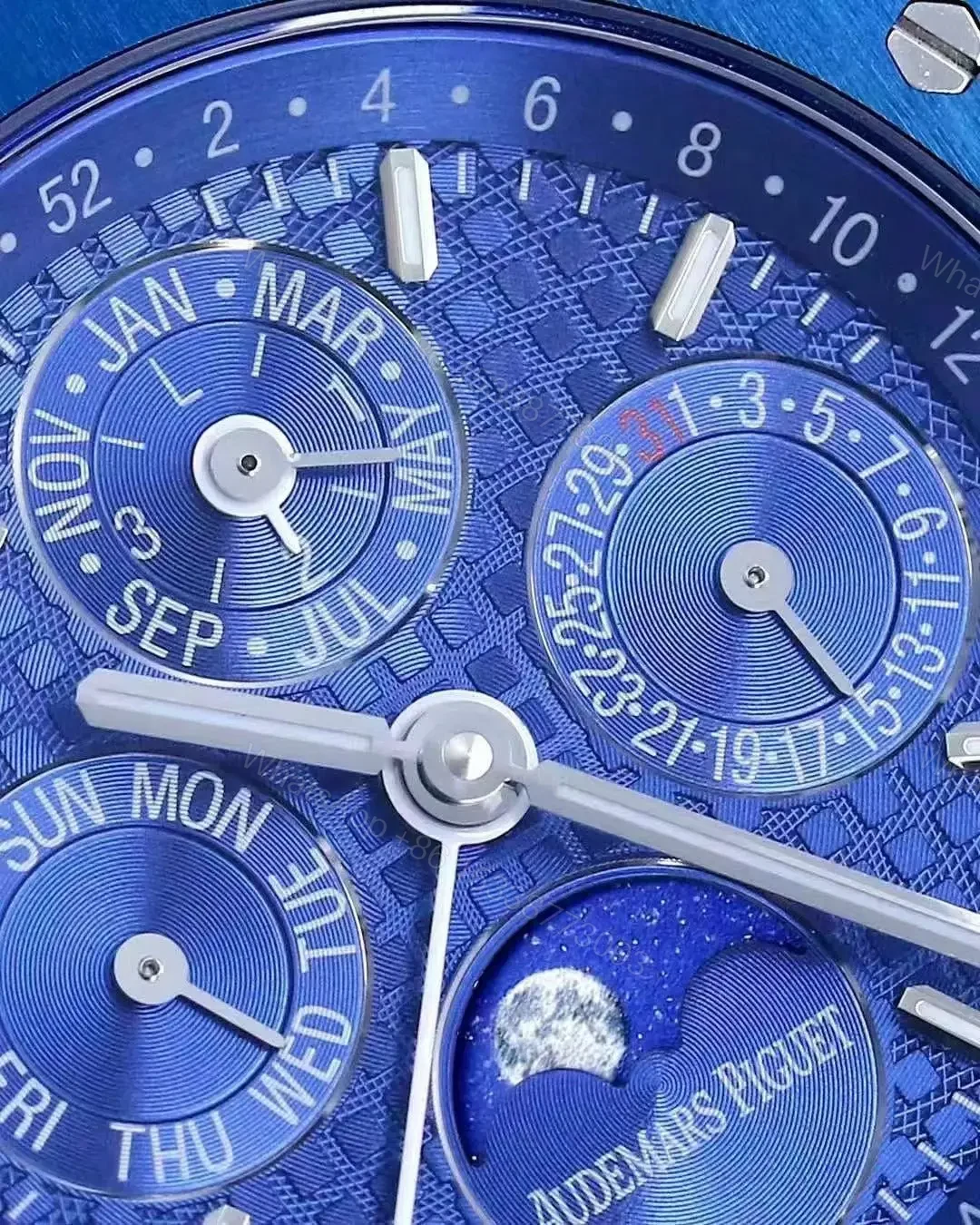 View 3 of Super Clone Audemars Piguet Royal Oak Perpetual Calendar Blue ( + Video )