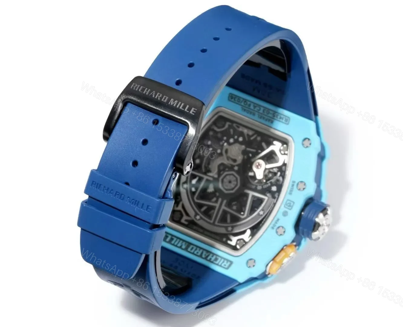 View 8 of Richard Mille RM35-03 Automatic Skeleton Watch Carbon NTPT Fiber Case 13.5MM Ultra Thin Integrated Movement Sport Luxury Edition RM35-03-CNT-AUTO-LT