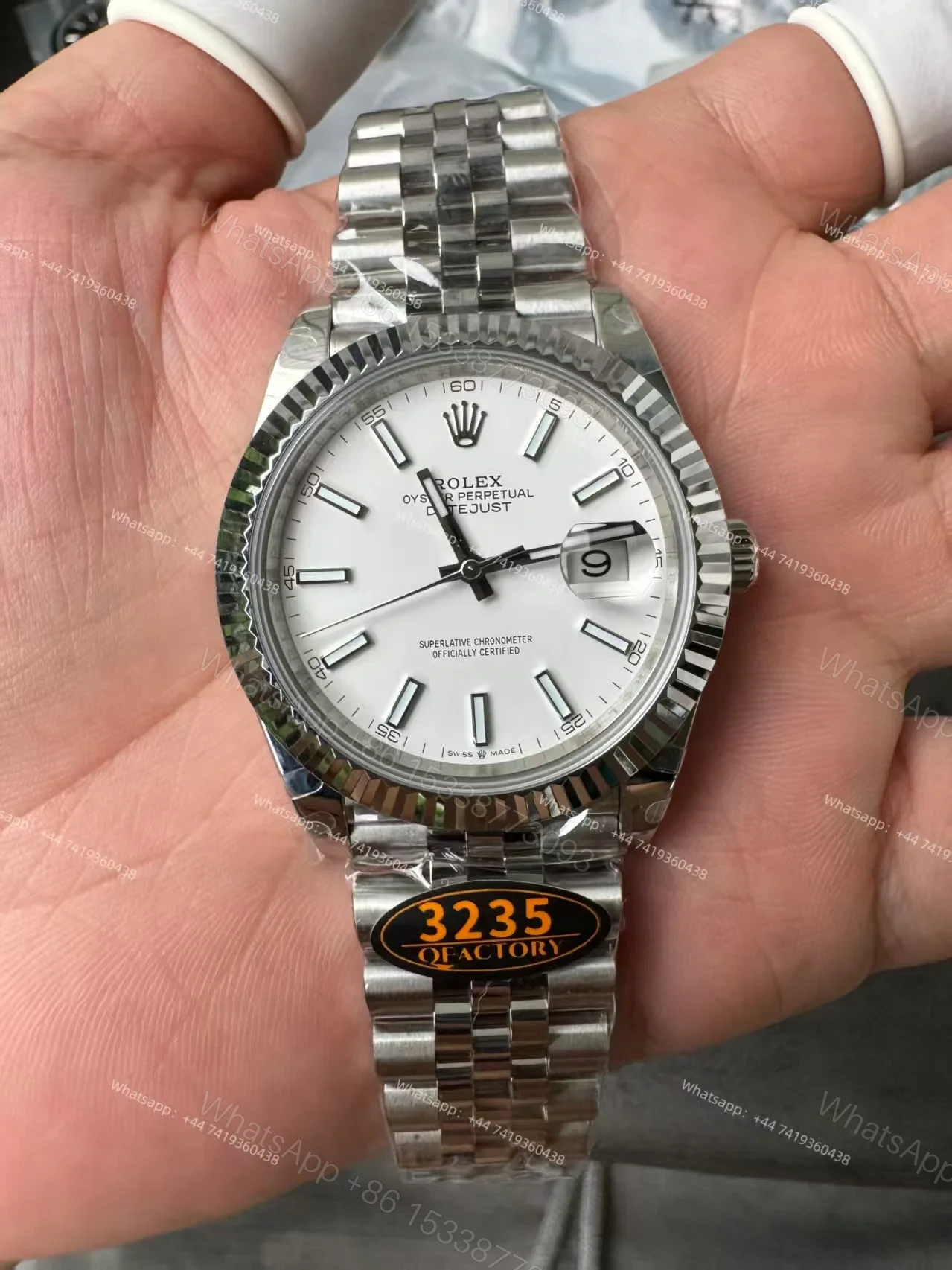 View 13 of Rolex Datejust M126334-0010 1:1 Replica White Dial Jubilee 41MM 3235 Movement Super Clone Watch
