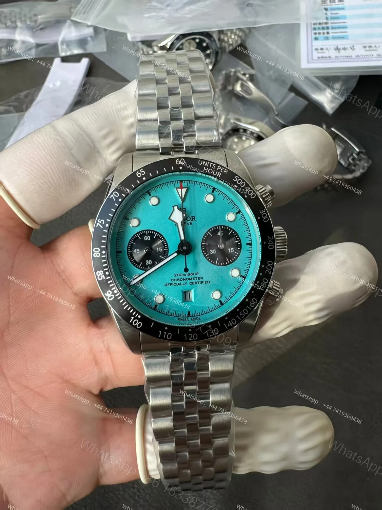 View 3 of Tudor Super Clone Black Bay M79360N-0024 Tiffany Blue Dial