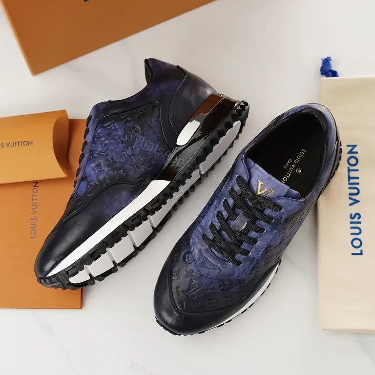 View 8 of Midnight Monogram Luxe Sneaker: LV Textured Leather Comfort
